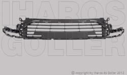 Renault Clio 2016-2019 - Rács a lökhárítóba közép, nem szenzoros - alkatresz - 11 865 Ft