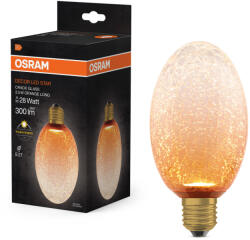 OSRAM E27 LED izzó ovális, fagyos, 3, 5 W, 300 lm, 2700 K, meleg, dekoratív narancssárga, Osram (4099854608506)