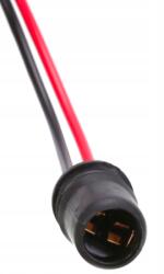 AMiO Izzó foglalat T10 W5W, W3W, WY5W és T15 W16W izzókhoz, gumis aljzat csatlakozó univerzális, vezetékkel (1 pár) A03048 (A-03048)