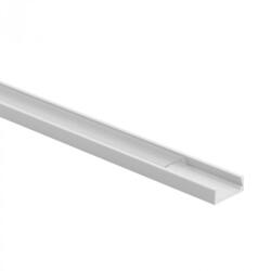 Ecolight Felületre szerelhető fehér alumínium LED profil 1m átlátszó borítással LED szalagokhoz + végzárókkal Ecolight N sorozat (ECOPRO0470P)
