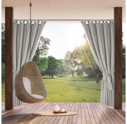 EUROFIRANY Garden kültéri függöny vízálló anyagból elkötővel Ezüst 155x220 cm