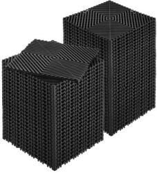 VEVOR 55 db Drainage padlóburkoló lap garázshoz 31x31 cm, fekete, vízelvezető burkolat