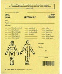 PÁTRIA Nyomtatvány fizikoterápia kezelőlap PÁTRIA 118x150mm (A.3510-148) - papir-bolt