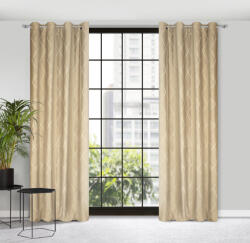 Takoy PIERRE CARDIN Francia bársony sötétítő függöny MARGO rombusz alakú hímzéssel 140 x 250 cm-HF-389716