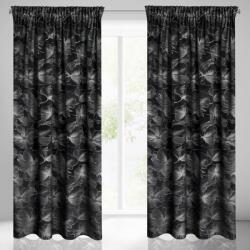 Takoy Puha bársony sötétítő függöny STELLA ezüst virágmintával 140 x 300 cm