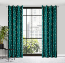 Takoy PIERRE CARDIN Francia bársony sötétítő függöny MARGO rombusz alakú hímzéssel 140 x 250 cm-HF-389719