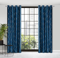 Takoy PIERRE CARDIN Francia bársony sötétítő függöny MARGO rombusz alakú hímzéssel 140 x 250 cm-HF-389718