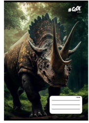 Victoria Állatos COOL BY VICTORIA Dinó Triceratops 3. osztályos vonalas füzet (A5/14-32) (COR_2025_ISVFC63_2)