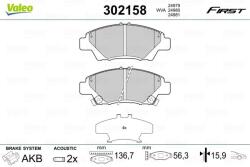 VALEO Set placute frana VALEO 302158 (302158)