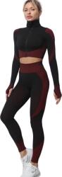  Leggings és Top Szettben-Fekete/Piros/XL