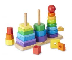 Melissa & Doug Fa készségfejlesztő játék, Montessori tornyok (567)