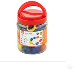 Viga Toys Fa gyöngy műanyag dobozban (30 db-os)