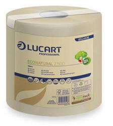 LUCART Kéztörlő 2 rétegű tekercses átmérő: 20 cm egyesével csomagolt 2.500 EcoNatural Lucart_852406 havanna barna (852406)