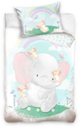 Ábránd Elefánt, egérke és a szivárvány ágyneműhuzat (100x135+40x60 cm)