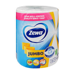ZEWA Háztartási papírtörlő kéztörlő 2 rétegű 325 lap/tekercs Zewa Jumbo fehér (C51459) - bestoffice