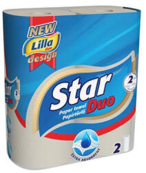  Háztartási papírtörlő, 2 rétegű, 2 tekercses, "Star Duo (KKR20021378)