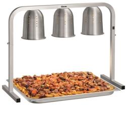 Event I3WL820 Melegentartó alumínium infra ételmelegítő felső hősugárzó 3 lámpával