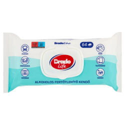 BRADOCHEM Nedves törlőkendő fertőtlenítő hatással 64 lap/csomag Bradolife (16205) - bestoffice