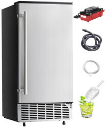 VEVOR Beépíthető jégkészítő gép 36 kg/nap jégkocka készítő leeresztő szivattyúval, megfordítható ajtóval (ZHSKU00000000000106)
