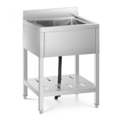 Royal Catering Inox ipari mosogató asztal 60x60x94 cm 1 medencével rozsdamentes acél nagykonyhai rozsdamentes bútor