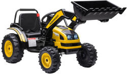 AOSOM Gyermek elektromos dömper 132x62x65 cm ülős dömper gyerekeknek, elektromos traktor emelőkarokkal 3-5 éveseknek sárga