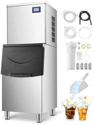 VEVOR Professzionális jégkészítő gép tárolóval 204 kg/nap kapacitás automatikus öntisztítás (ZHSKU00000000000114)