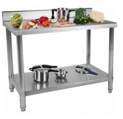 Royal Catering Inox munkaasztal 150x60cm rozsdamentes konyhai pult saválló anyagból készült asztal 159 kg összes terhelésű