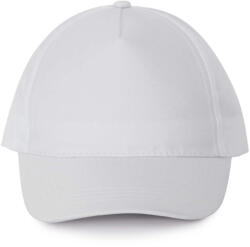 K-UP KP157 poliészter 5 paneles baseball sapka K-UP, White-U (kp157wh-u)