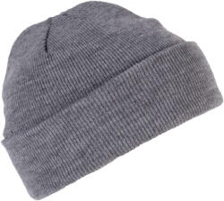 K-UP KP031 kötött duplafalu unisex sapka K-UP, Grey Heather-U (kp031grh-u)