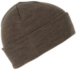 K-UP KP031 kötött duplafalu unisex sapka K-UP, Dark Khaki Heather-U (kp031dkhh-u)
