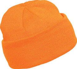 K-UP KP031 kötött duplafalu unisex sapka K-UP, Fluorescent Orange-U (kp031for-u)