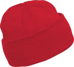 K-UP KP031 kötött duplafalu unisex sapka K-UP, Red-U (kp031re-u)