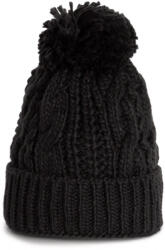 K-UP KP550 csavartmintás kötött sapka K-UP, Black-U (kp550bl-u)