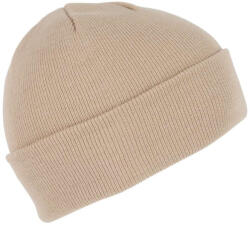 K-UP KP031 kötött duplafalu unisex sapka K-UP, Light Sand-U (kp031lsa-u)