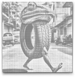  PontPöttyöző - Boneca Ambalabu Méret: 50x50cm, Keretezés: Műanyagtáblával, Szín: Fekete