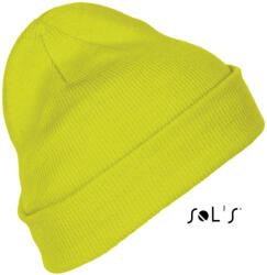 SOL'S Uniszex egyszínű kötött sapka, SOL'S SO01664, Neon Yellow-U (so01664ney-u)