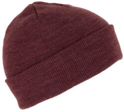 K-UP KP031 kötött duplafalu unisex sapka K-UP, Wine Heather-U (kp031wnh-u)
