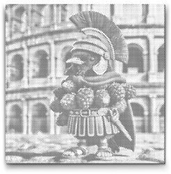  PontPöttyöző - Bri Bri Bicus Dicus Méret: 50x50cm, Keretezés: Keret nélkül (csak a vászon), Szín: Kék