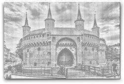  PontPöttyöző - Barbakán - Lengyelország Méret: 40x60cm, Keretezés: Kartonlemezen, Szín: Zöld