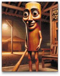  Gyémántszemes kirakó - Tung tung tung sahur Méret: 30x40cm, Keretezés: Műanyagtáblával, Gyémántok: Négyzet alakú