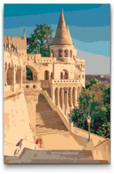  Festés számok szerint - Budai Vár - Magyarország Méret: 40x60cm, Keretezés: Kartonlemezen