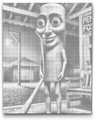  PontPöttyöző - Tung tung tung sahur Méret: 30x40cm, Keretezés: Kartonlemezen, Szín: Piros