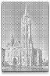  PontPöttyöző - Mátyás-templom - Magyarország Méret: 40x60cm, Keretezés: Műanyagtáblával, Szín: Piros