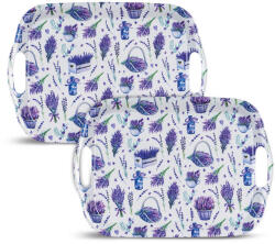 BANQUET Set de tăvi din melamină LAVENDER 36 x 25, 5 cm 2 buc Tava