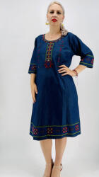 Ie traditionala Rochie din Denim traditionala Sanda 53