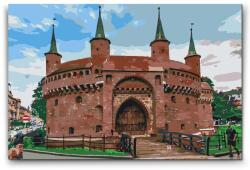  Festés számok szerint - Barbakán - Lengyelország Méret: 40x60cm, Keretezés: Műanyagtáblával