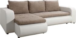  Coltar BURAN extensibil alb/maro stanga, 245x150x82 cm (0000362461)