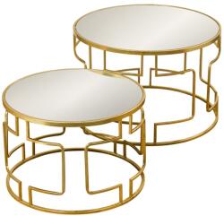  Set 2 masute Sydney rotunde, gold (1007947) Masa de cafea