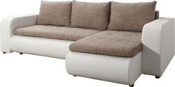  Coltar BURAN extensibil alb/maro dreapta, 245x150x82 cm (0000362459)
