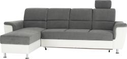  Coltar extensibil SANTIAGO stanga alb-gri, 260x86/106x168 cm (0000149895)